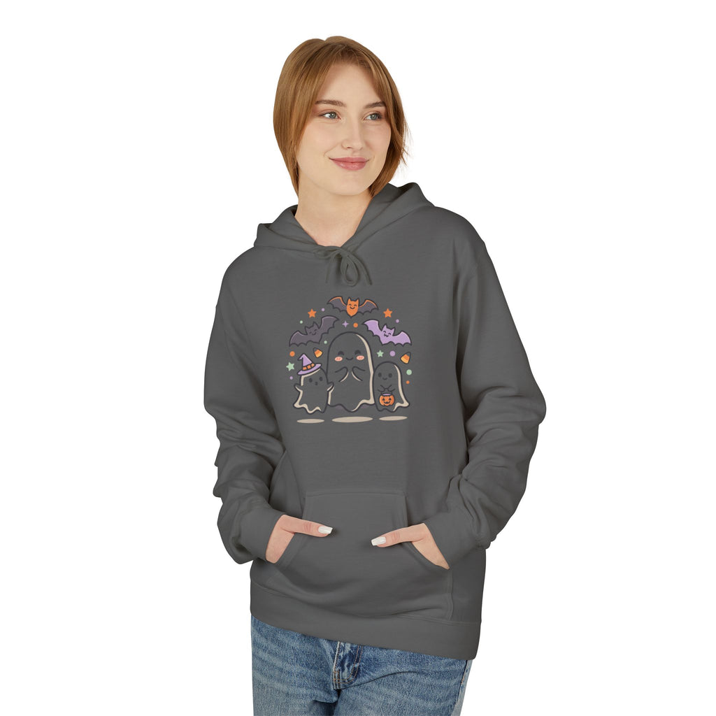 Halloween Cute Ghosts Hoodie – Kawaii Ghost, Bat & Candy Sweatshirt