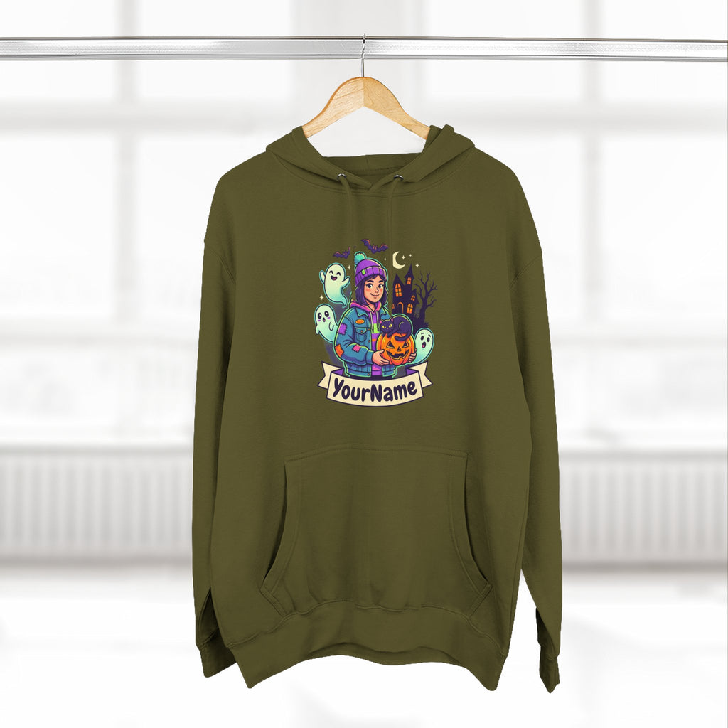 Halloween Crew Hoodie — Personalized Spooky Characters Design