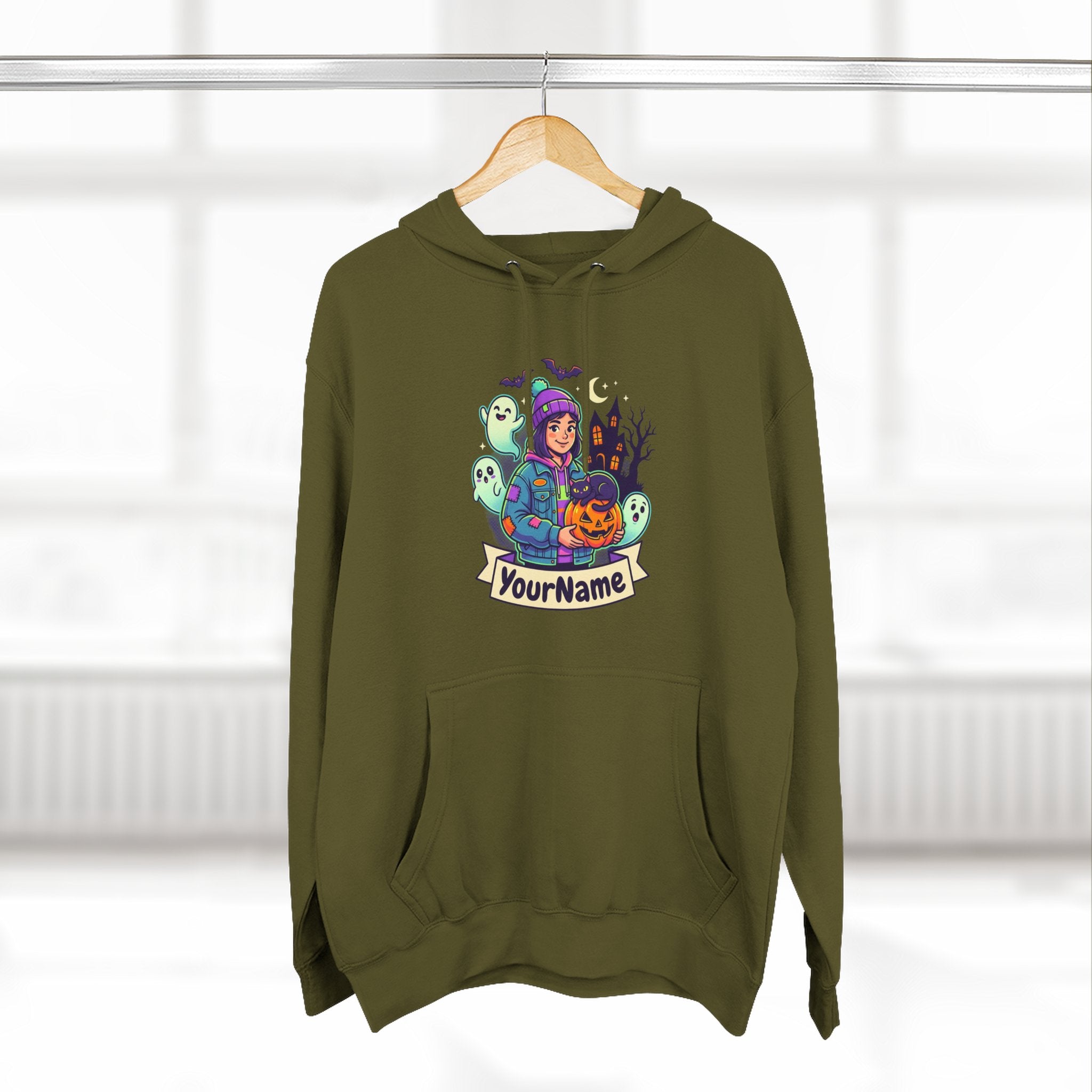 Halloween Crew Hoodie — Personalized Spooky Characters Design