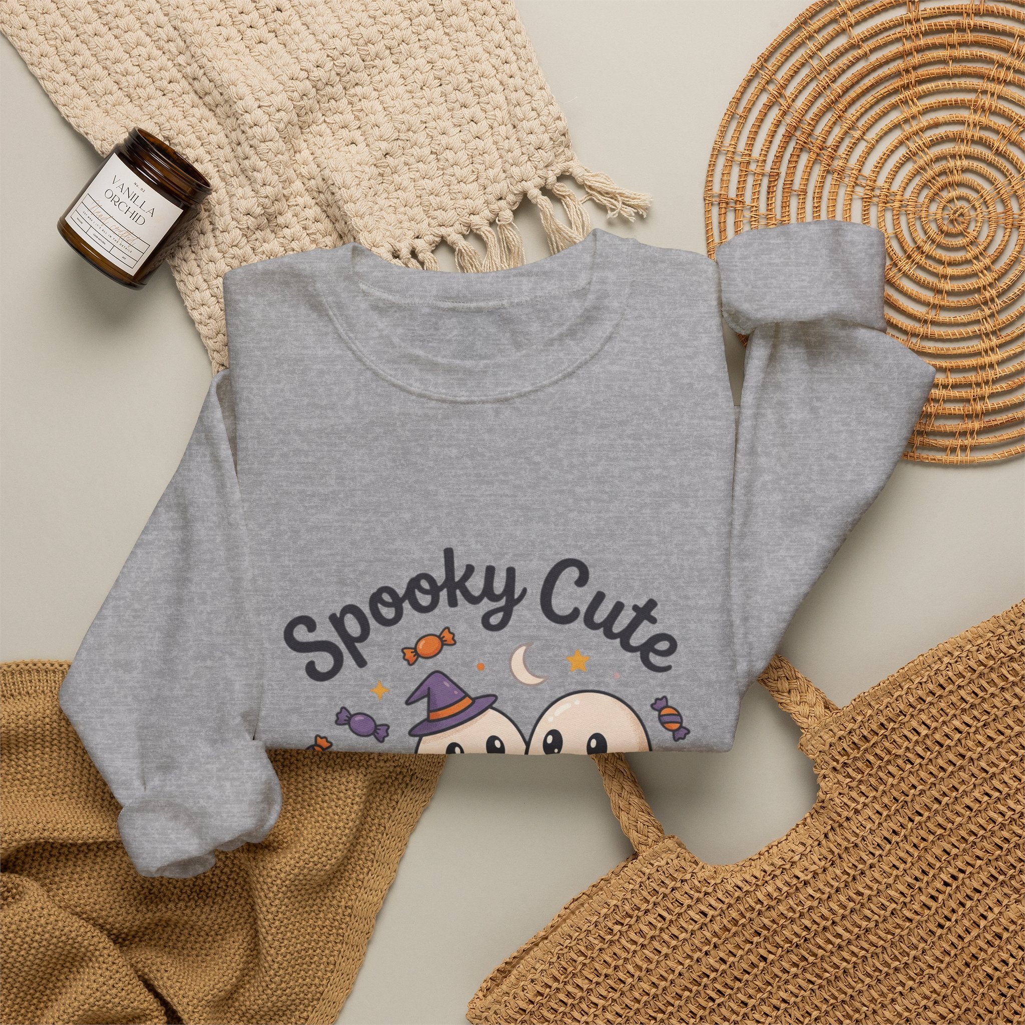 Spooky Cute Ghosts Crewneck Sweatshirt | Happy Hauntings Halloween