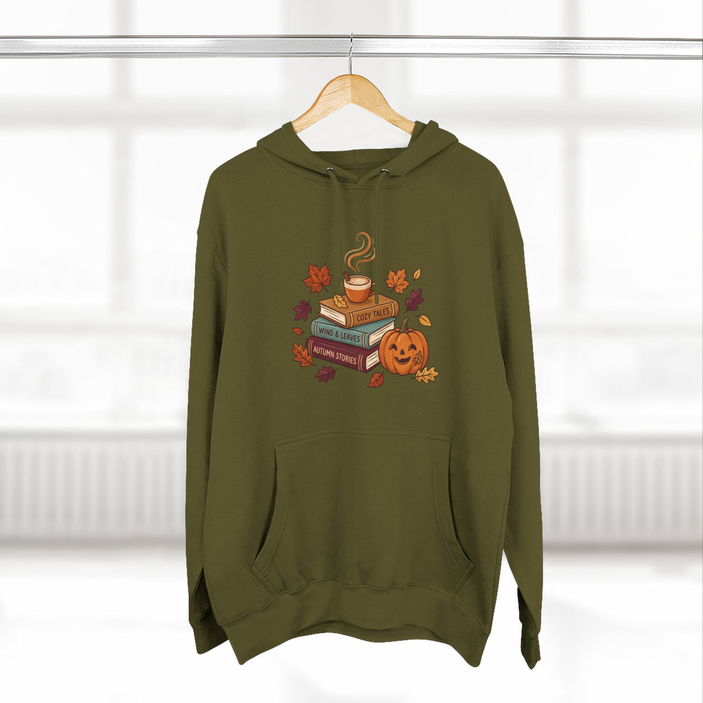 Autumn Cozy Reads Hoodie — Pumpkin, Books & Candle Fall Fleece