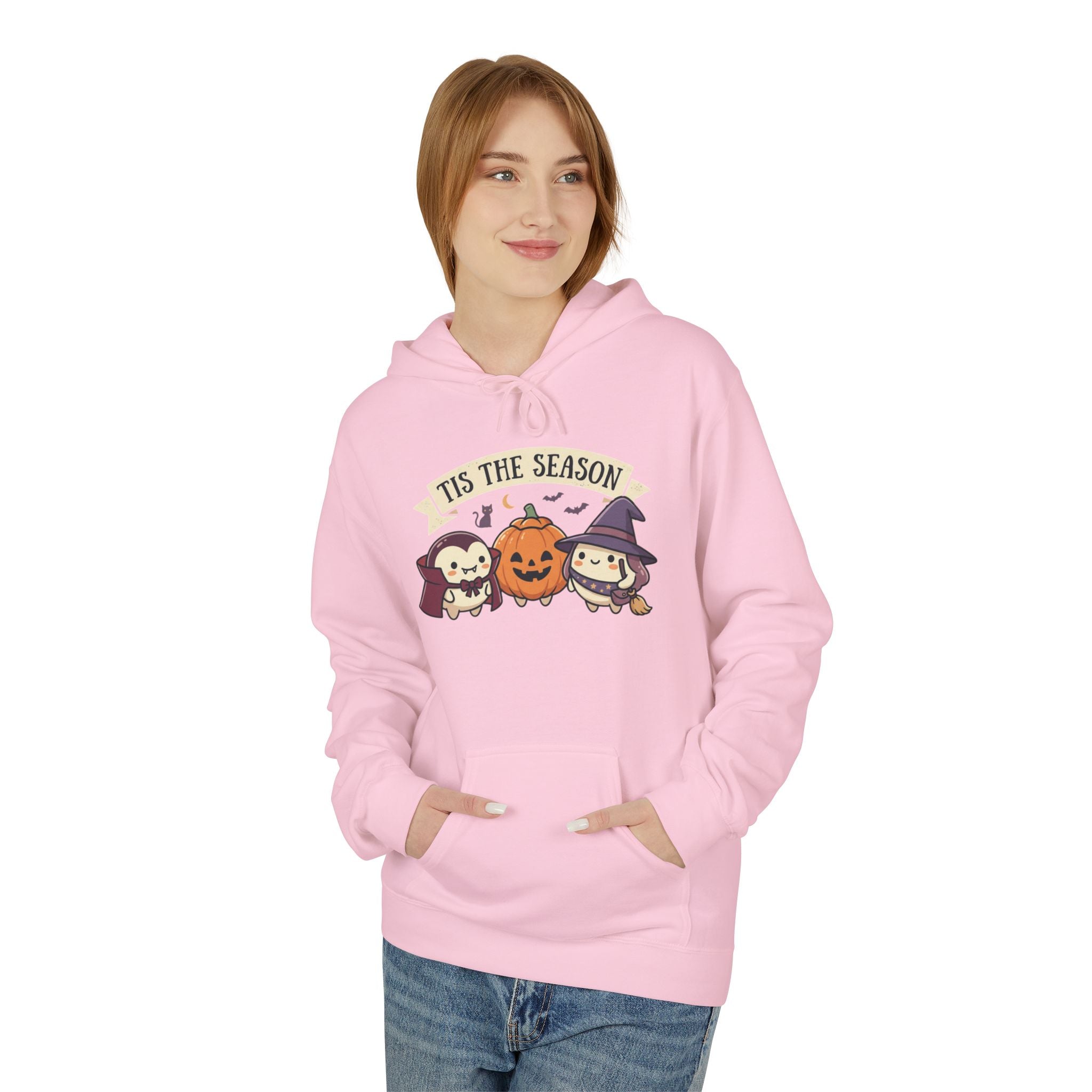 Halloween 'Tis The Season' Cute Pumpkin & Witch Hoodie