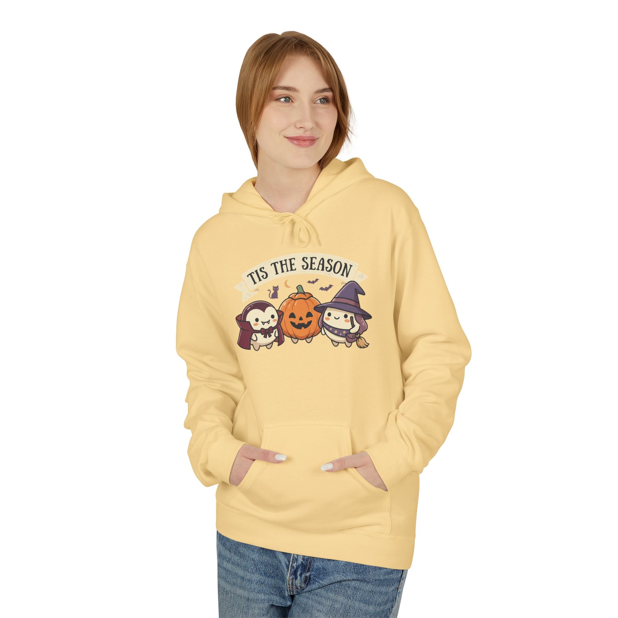 Halloween 'Tis The Season' Cute Pumpkin & Witch Hoodie
