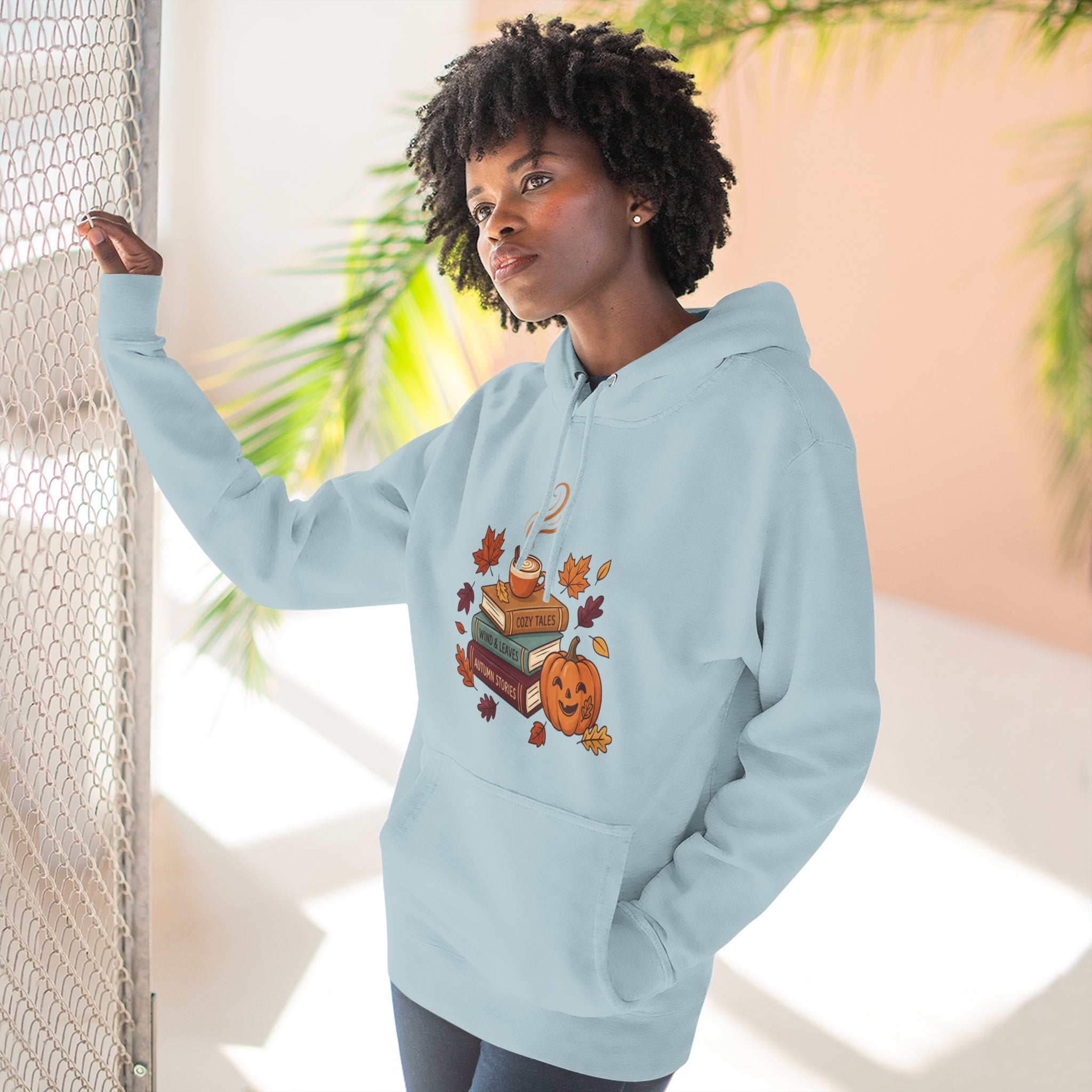 Autumn Cozy Reads Hoodie — Pumpkin, Books & Candle Fall Fleece