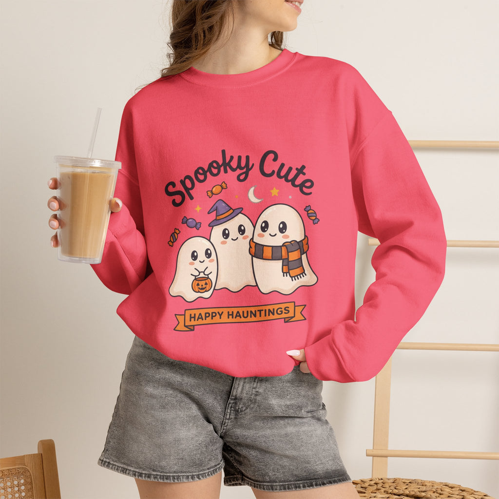 Spooky Cute Ghosts Crewneck Sweatshirt | Happy Hauntings Halloween