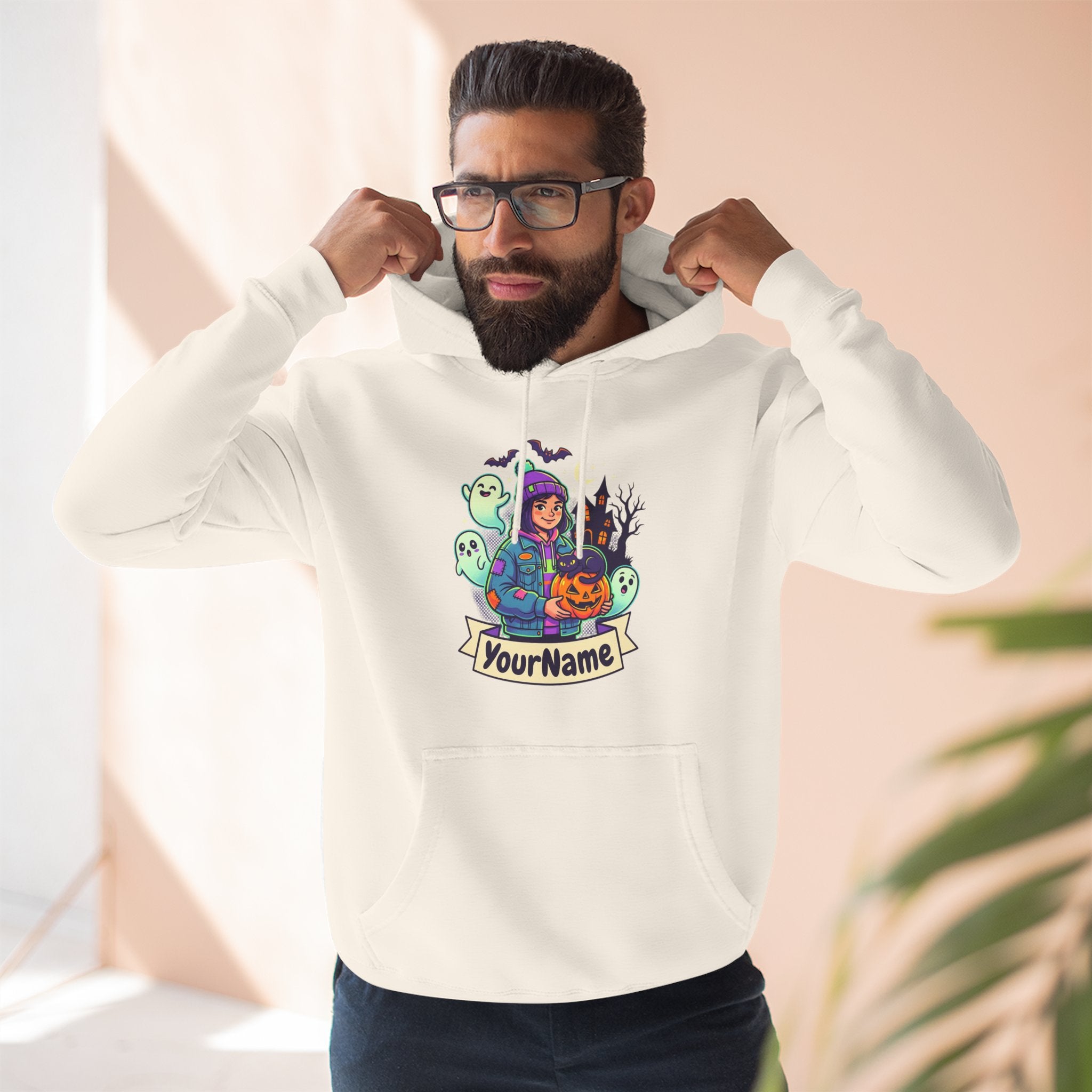 Halloween Crew Hoodie — Personalized Spooky Characters Design