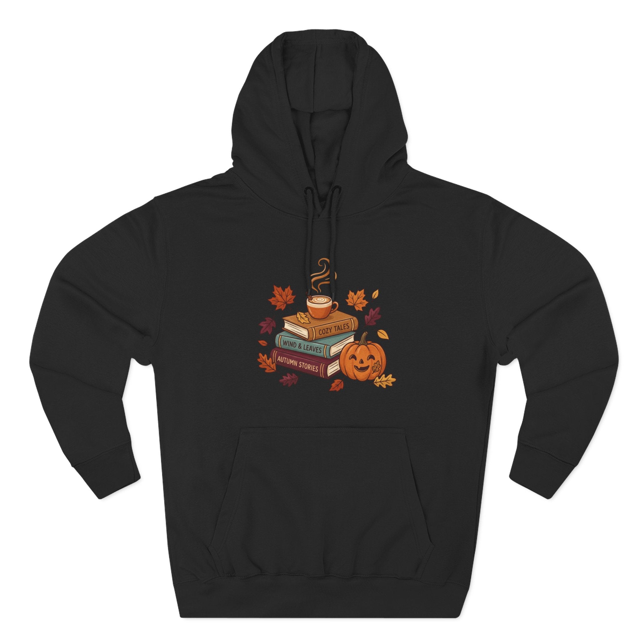 Autumn Cozy Reads Hoodie — Pumpkin, Books & Candle Fall Fleece