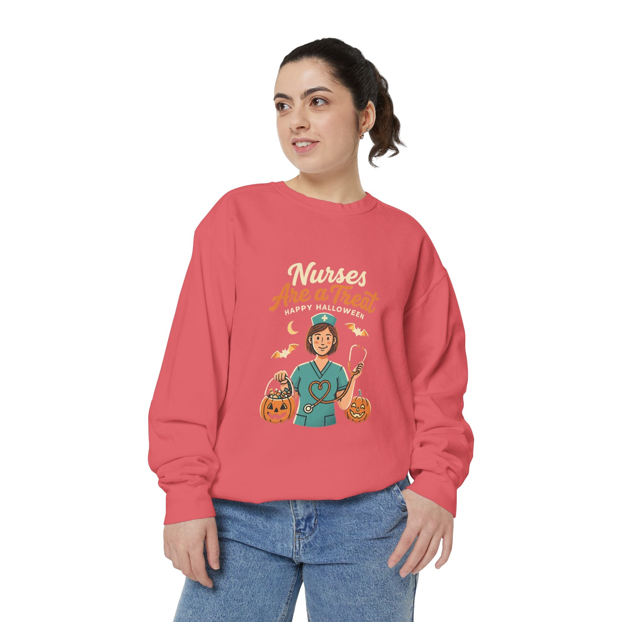 Nurses Are a Treat Sweatshirt | Halloween Nurse Shirt
