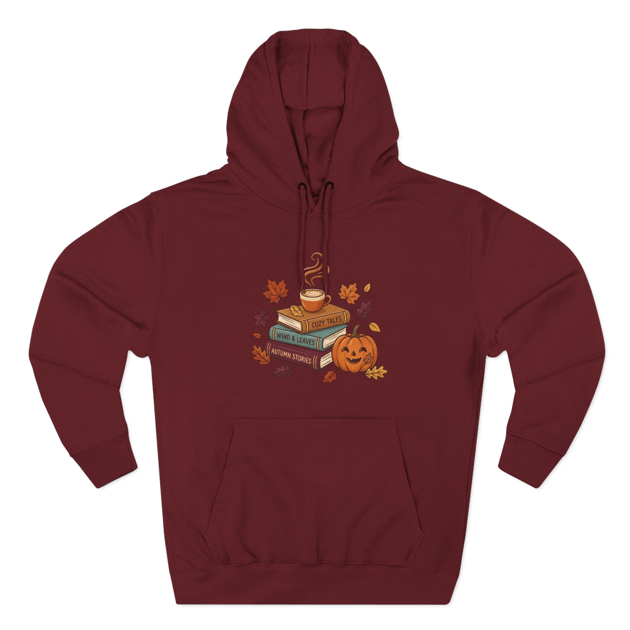 Autumn Cozy Reads Hoodie — Pumpkin, Books & Candle Fall Fleece
