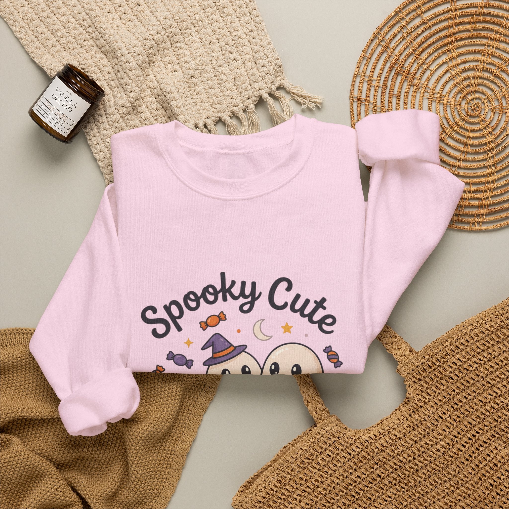 Spooky Cute Ghosts Crewneck Sweatshirt | Happy Hauntings Halloween