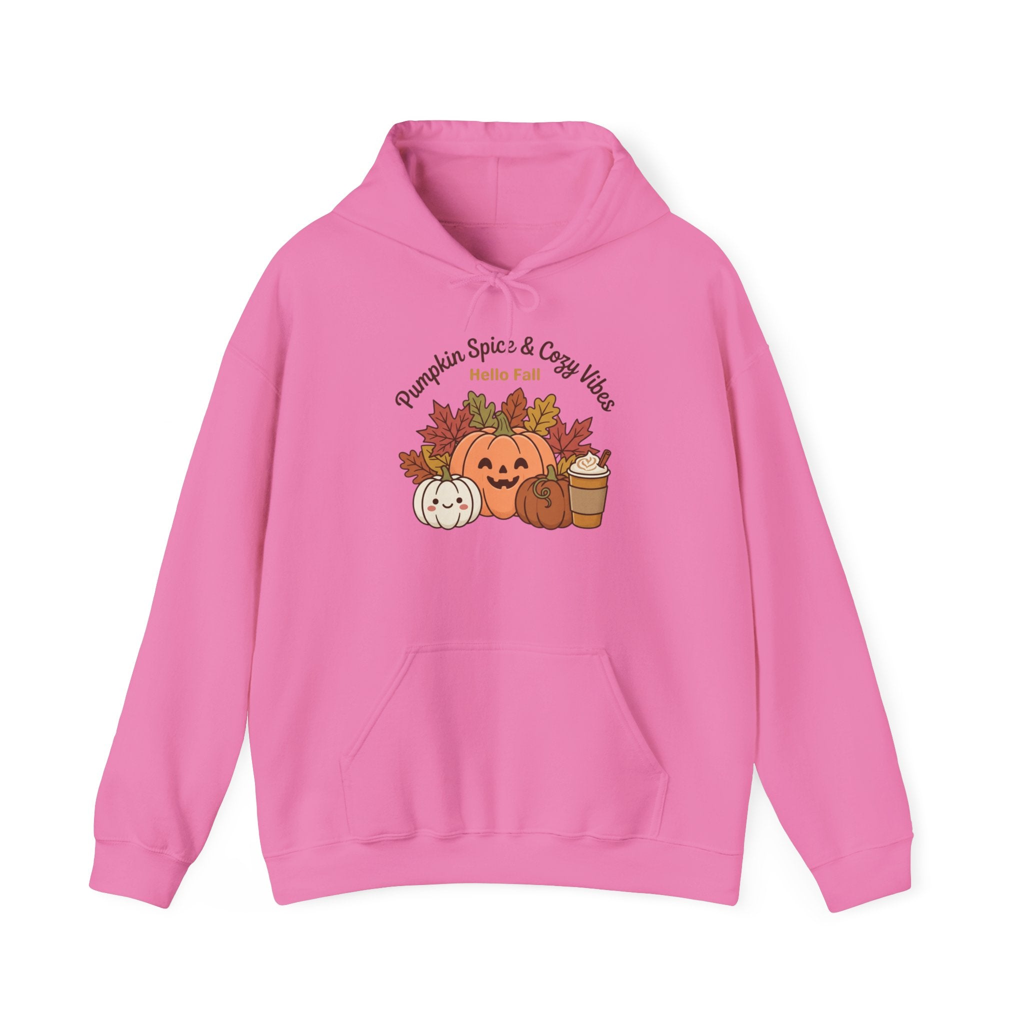 Pumpkin Spice & Cozy Vibes Hoodie | Fall Pumpkin Coffee Sweatshirt