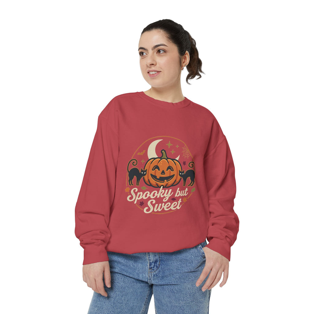 Spooky but Sweet Pumpkin Sweatshirt | Halloween Jack-o'-Lantern