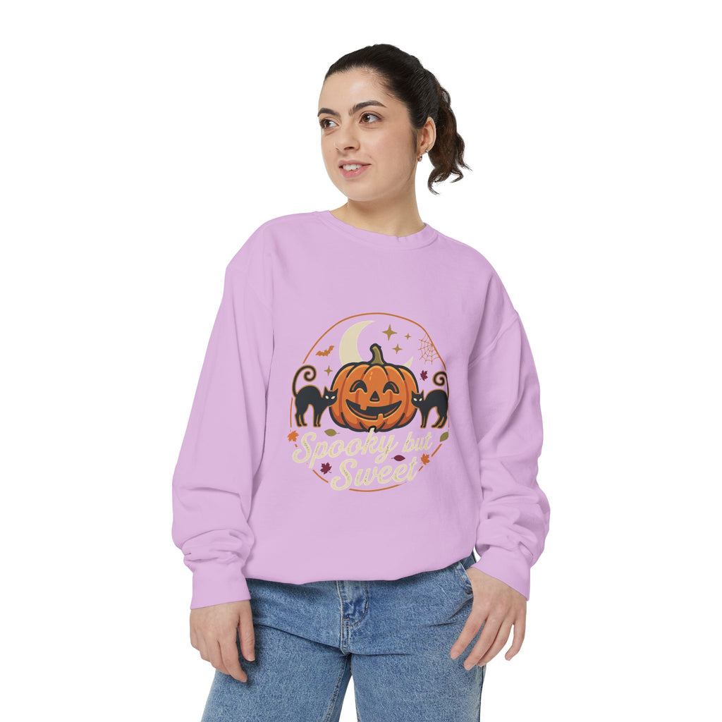Spooky but Sweet Pumpkin Sweatshirt | Halloween Jack-o'-Lantern