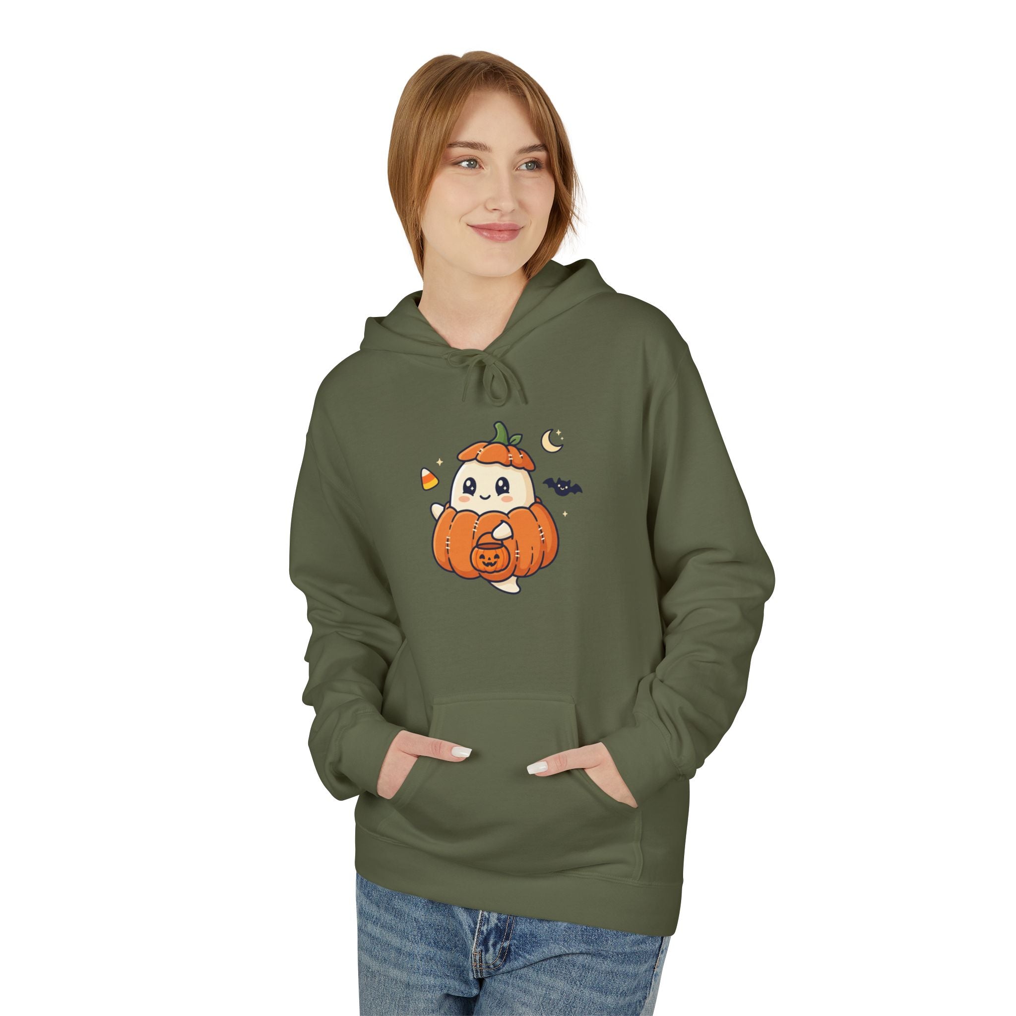 Halloween Pumpkin Panda Hoodie — Cute Spooky Fall Sweatshirt