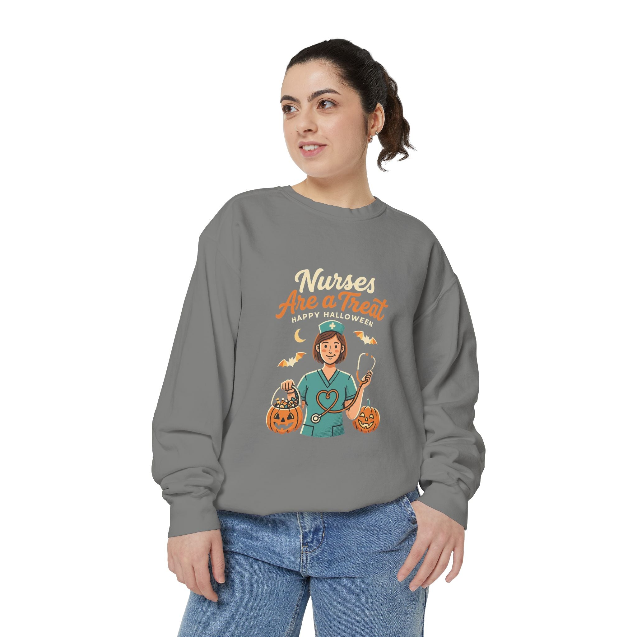 Nurses Are a Treat Sweatshirt | Halloween Nurse Shirt