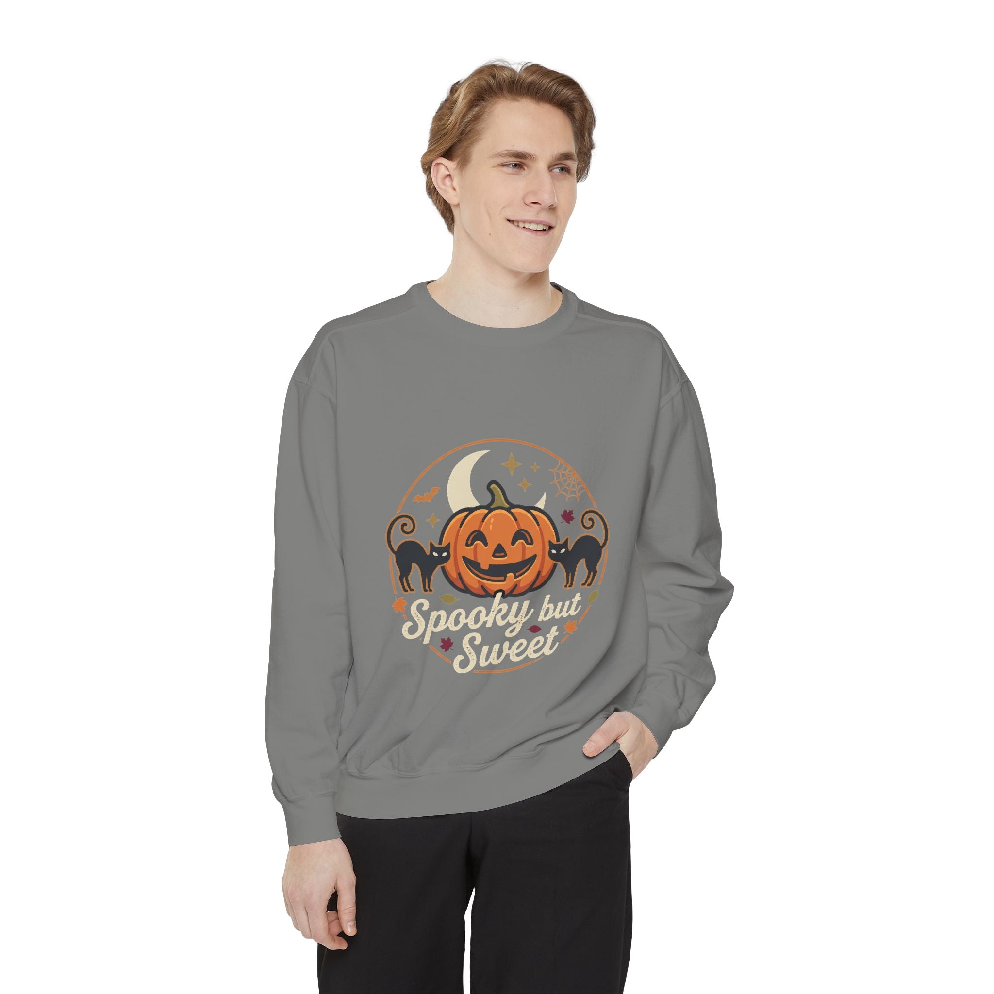 Copy of Spooky but Sweet Pumpkin Sweatshirt | Halloween Jack-o'-Lantern