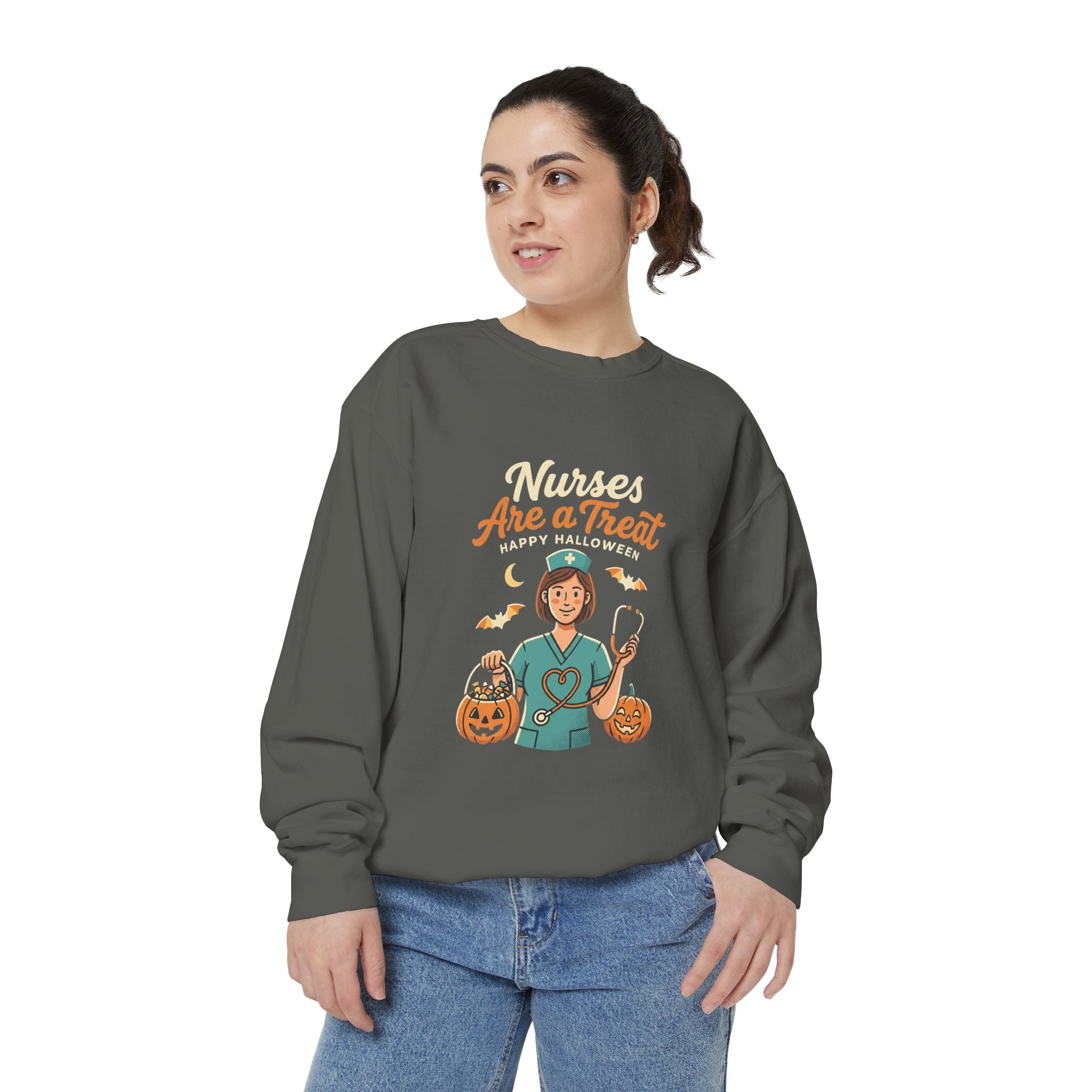 Nurses Are a Treat Sweatshirt | Halloween Nurse Shirt