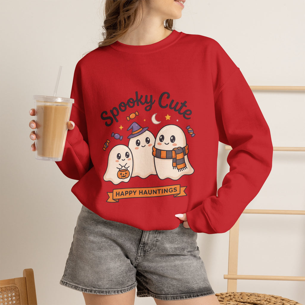 Spooky Cute Ghosts Crewneck Sweatshirt | Happy Hauntings Halloween