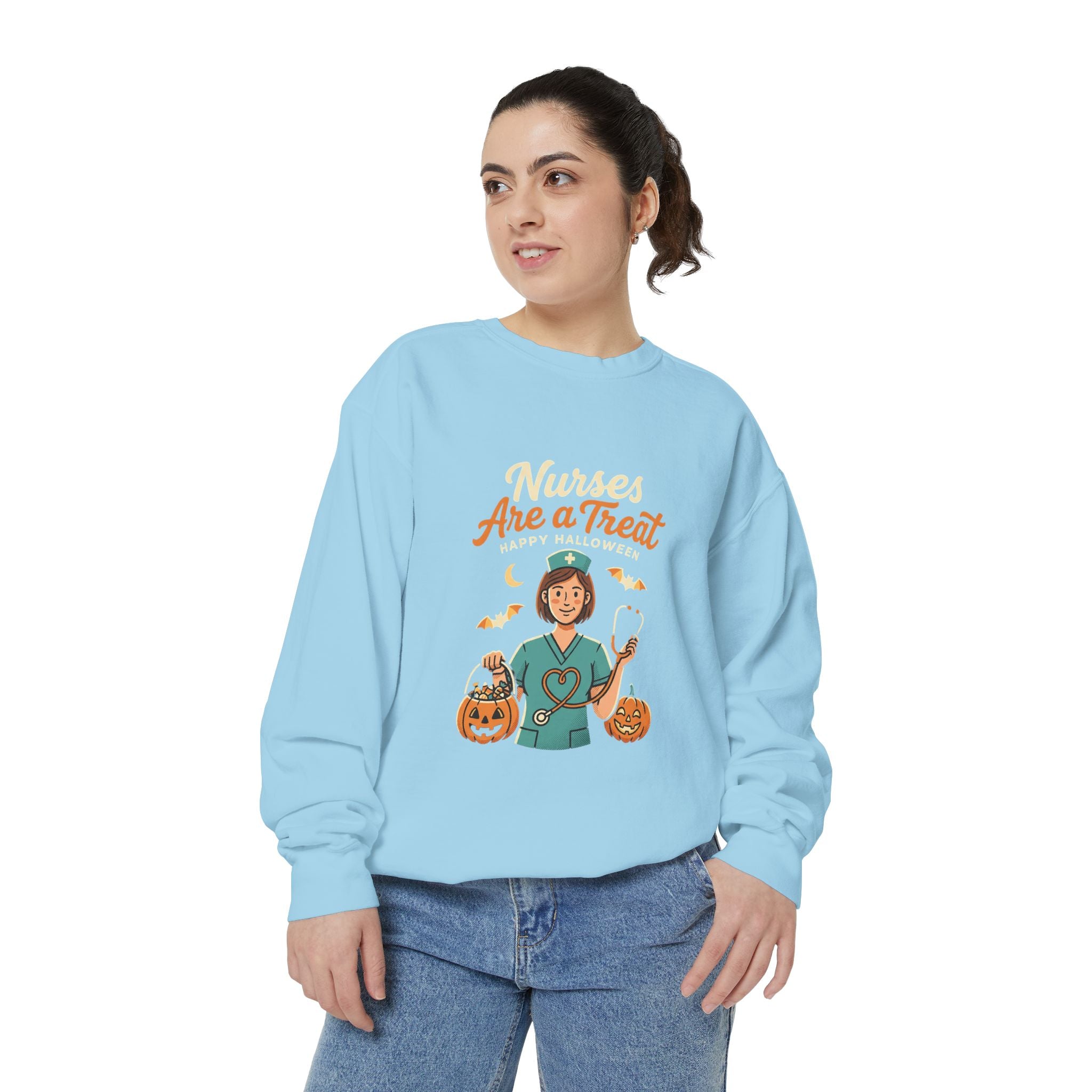 Nurses Are a Treat Sweatshirt | Halloween Nurse Shirt